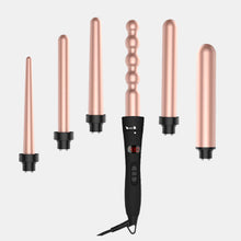 Lcd display 6 in 1 multi-function head changer curler iron