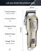 Professional Cordless Hair Trimmer Rechargeable T-Blade Trimmer Hair Clippers