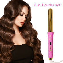 5 in 1 Hair Curler Professional Interchangeable Curling Iron Wand Set