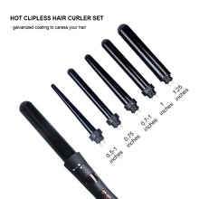 5 in 1 Hair Curler Professional Interchangeable Curling Iron Wand Set
