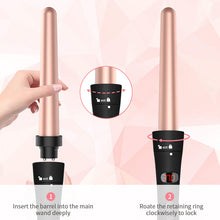 Lcd display 6 in 1 multi-function head changer curler iron